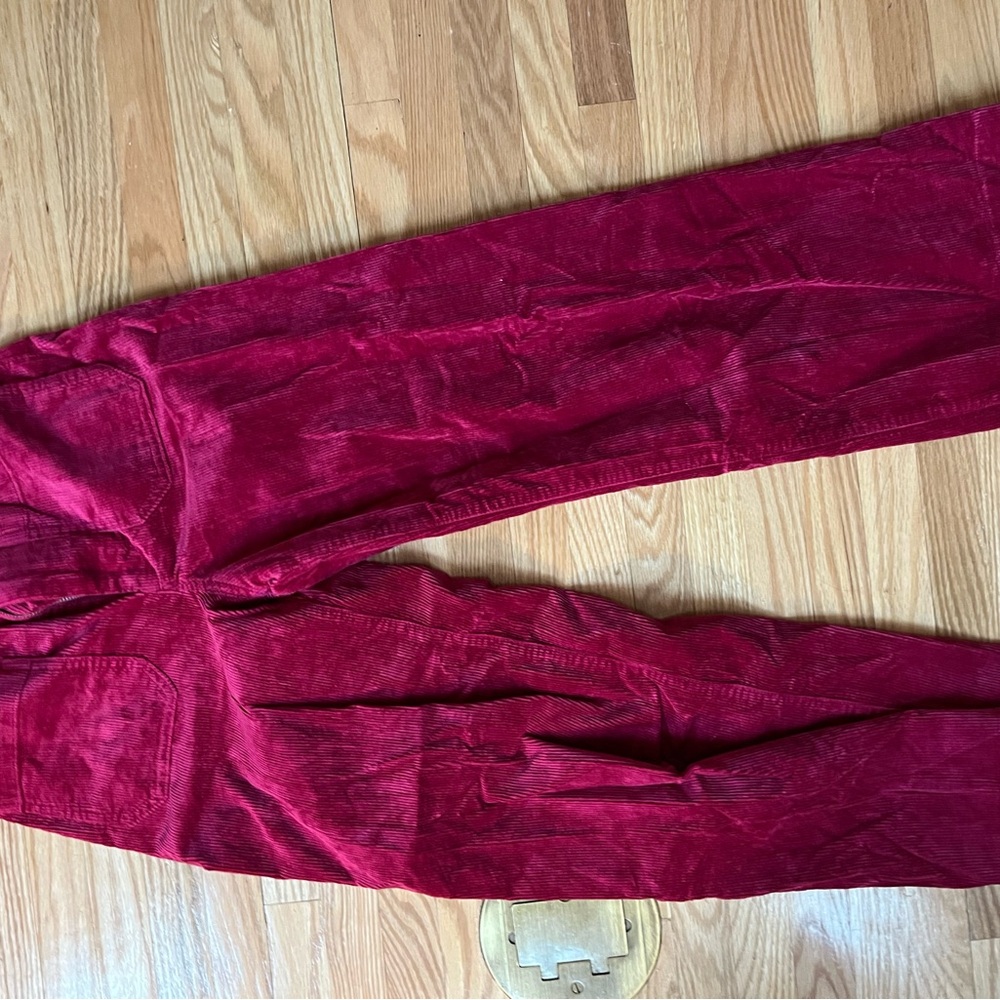 Maeve Colette Corduroy Pants in Raspberry - Picture 3 of 5